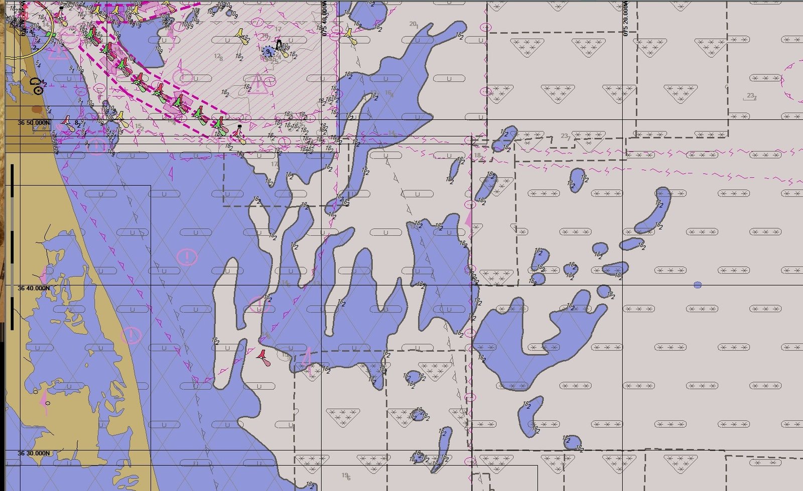 Approaches to Chesapeake Bay on ECDIS